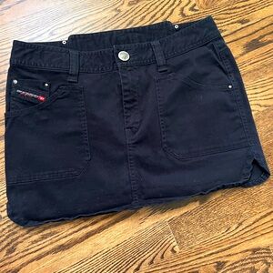 Diesel black denim mini skirt. Size 27. Perfect condition very cute!